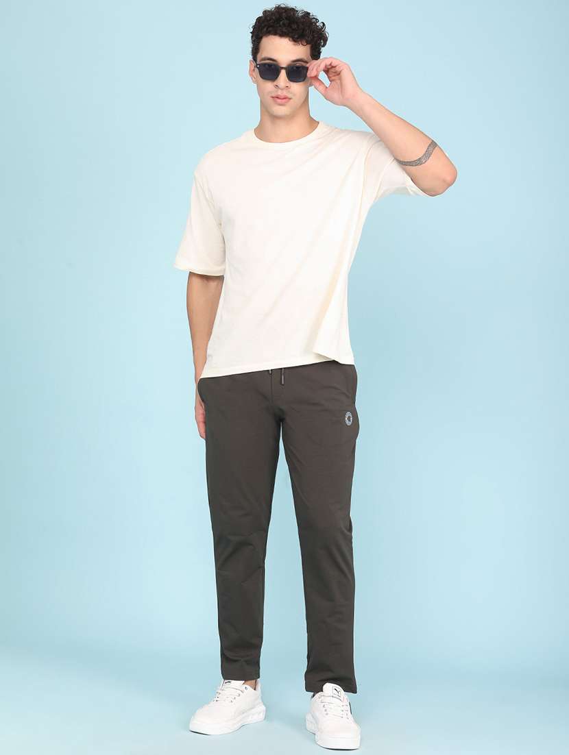 men solid mid rise full length track pant - 22434415 -  Standard Image - 5