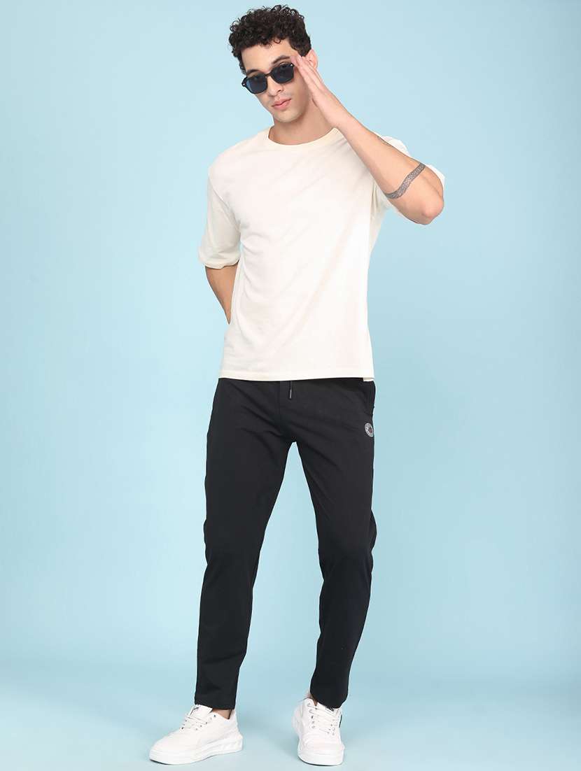 men solid mid rise full length track pant - 22434416 -  Standard Image - 5