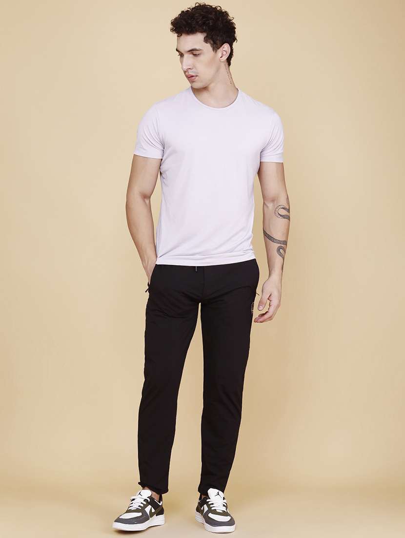 men solid mid rise full length track pant - 22434420 -  Standard Image - 5