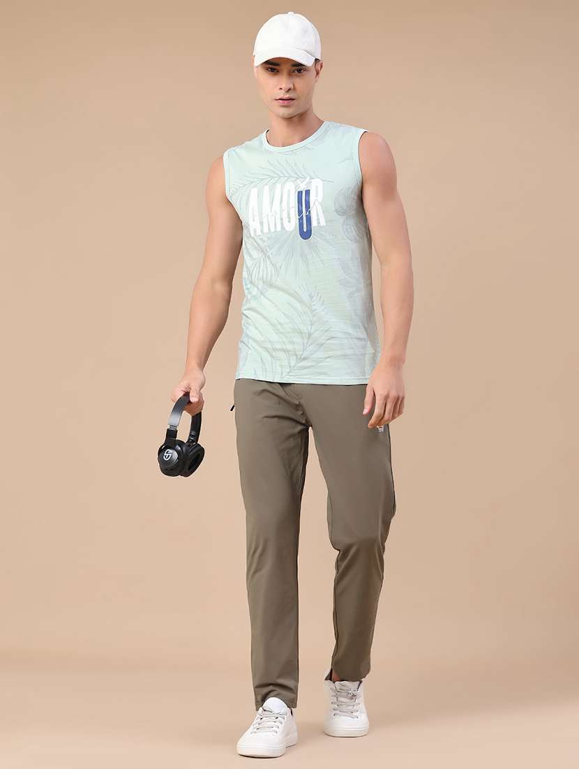 men solid mid rise full length track pant - 22434421 -  Standard Image - 5