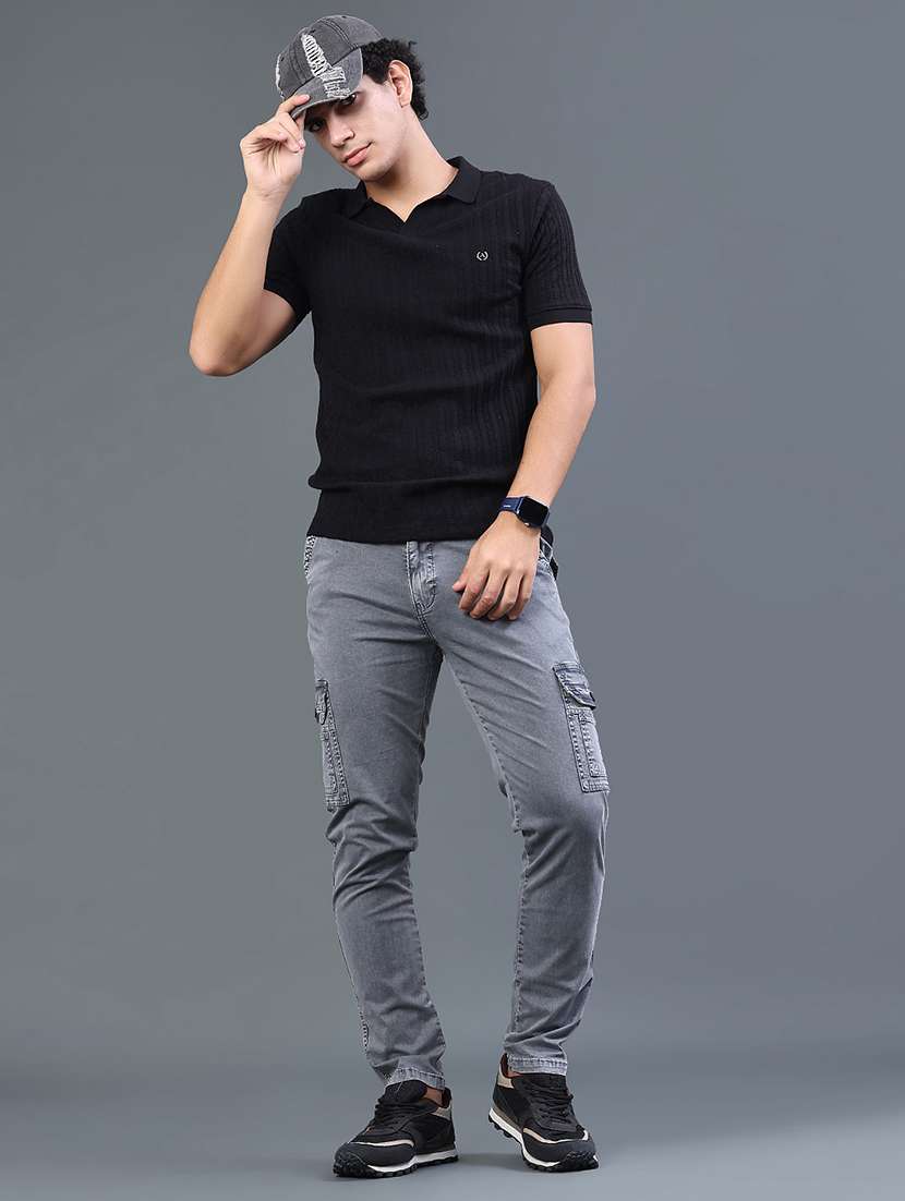 men solid mid rise regular fit cargo pant - 22434428 -  Standard Image - 5
