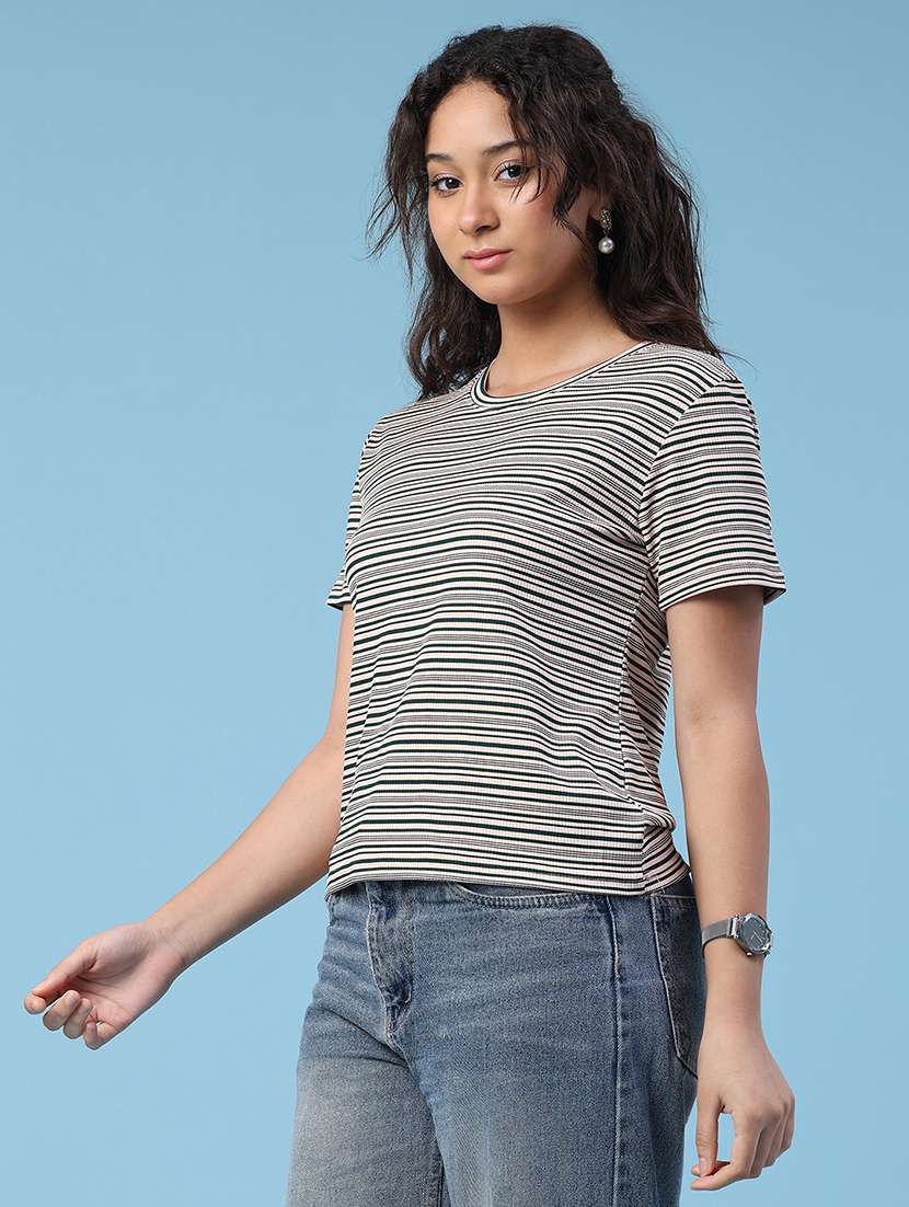 girls printed round neck short sleeves tee - 22434774 -  Standard Image - 3