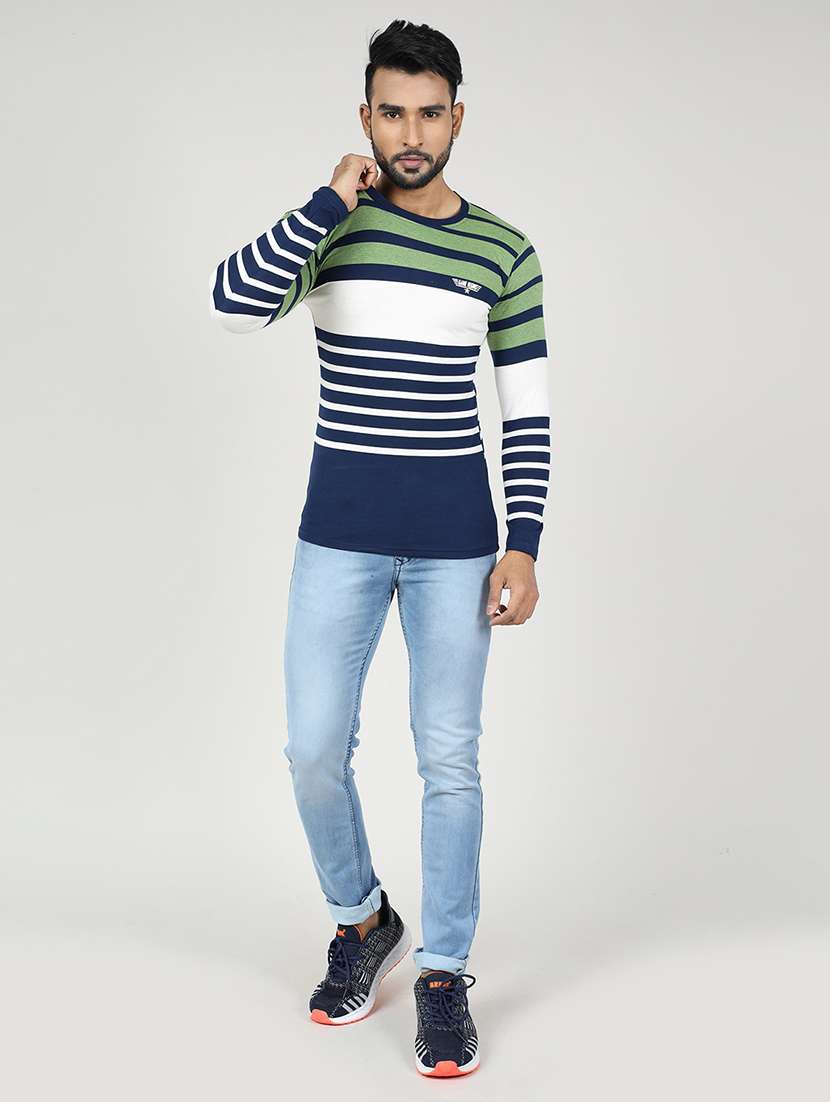 men color block long sleeves t shirt - 22435845 -  Standard Image - 3