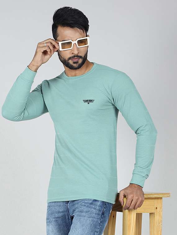 men logo print round neck t-shirt