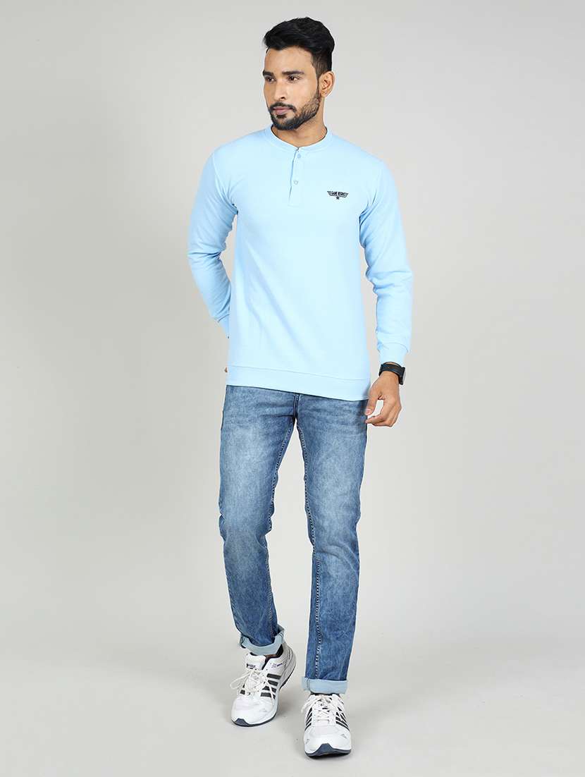 men solid long sleeves logo print t shirt - 22435848 -  Standard Image - 3