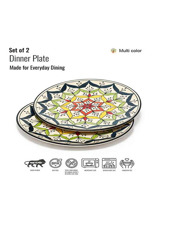 set of 2  ceramic dinner plate - 22435879 -  Standard Image - 3