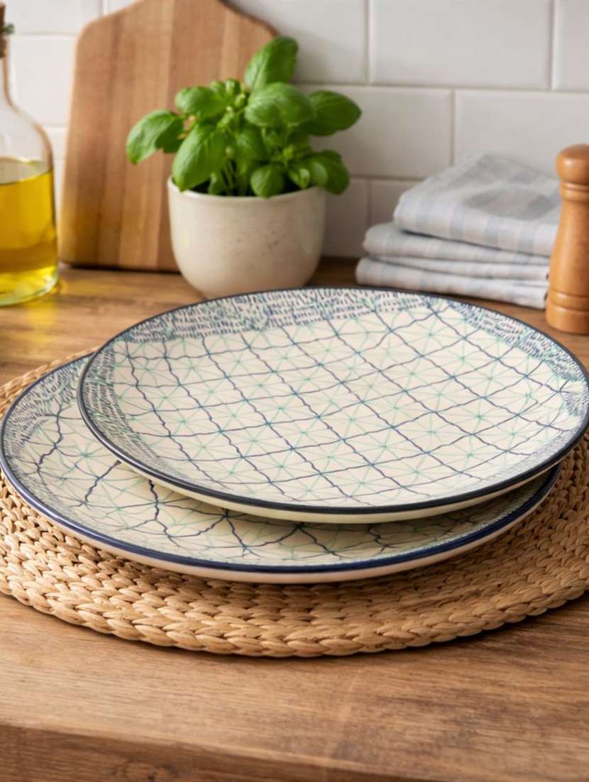 set of 2  ceramic dinner plate