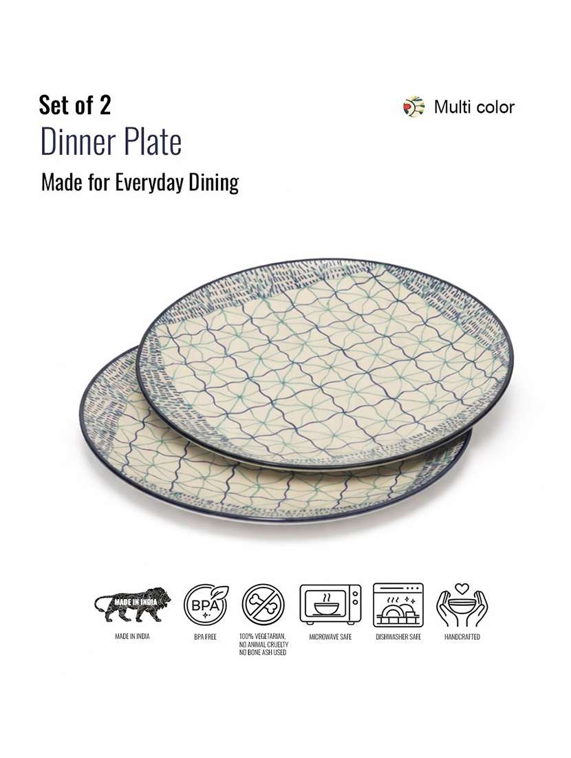 Set Of 2 Ceramic Dinner Plate - 22435896 -  Standard Image - 3
