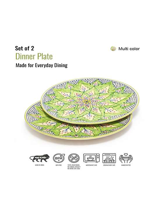 set of 2  ceramic dinner plate - 22435900 -  Standard Image - 3