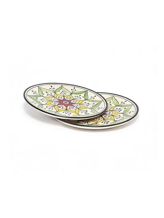 set of 2  ceramic dinner plate