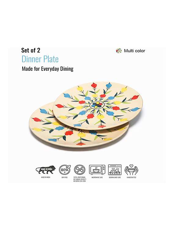 set of 2  ceramic dinner plate - 22435906 -  Standard Image - 3