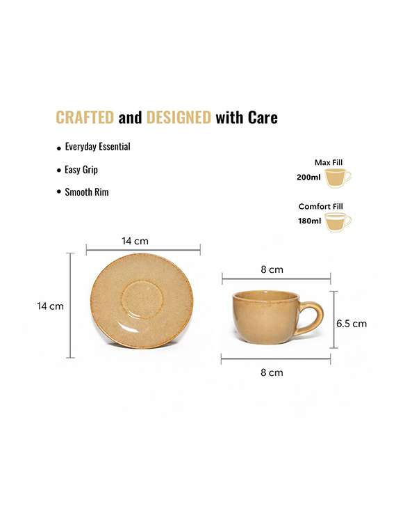 brown ceramic coffee mug and saucer - 22435953 -  Standard Image - 3