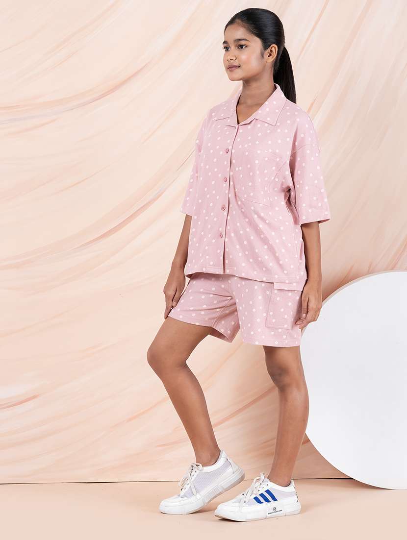 girl cotton shorts & top set co-ord set - 22436031 -  Standard Image - 3