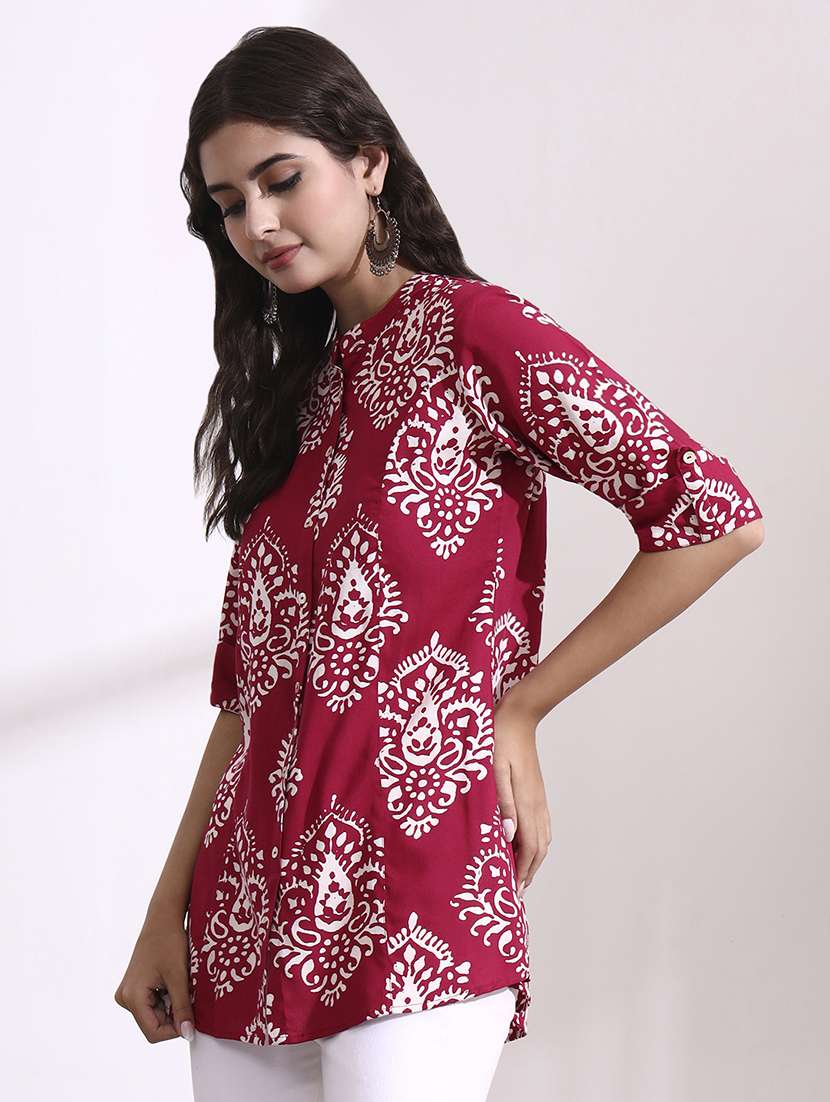 pink rayon regular top - 22436045 -  Standard Image - 3