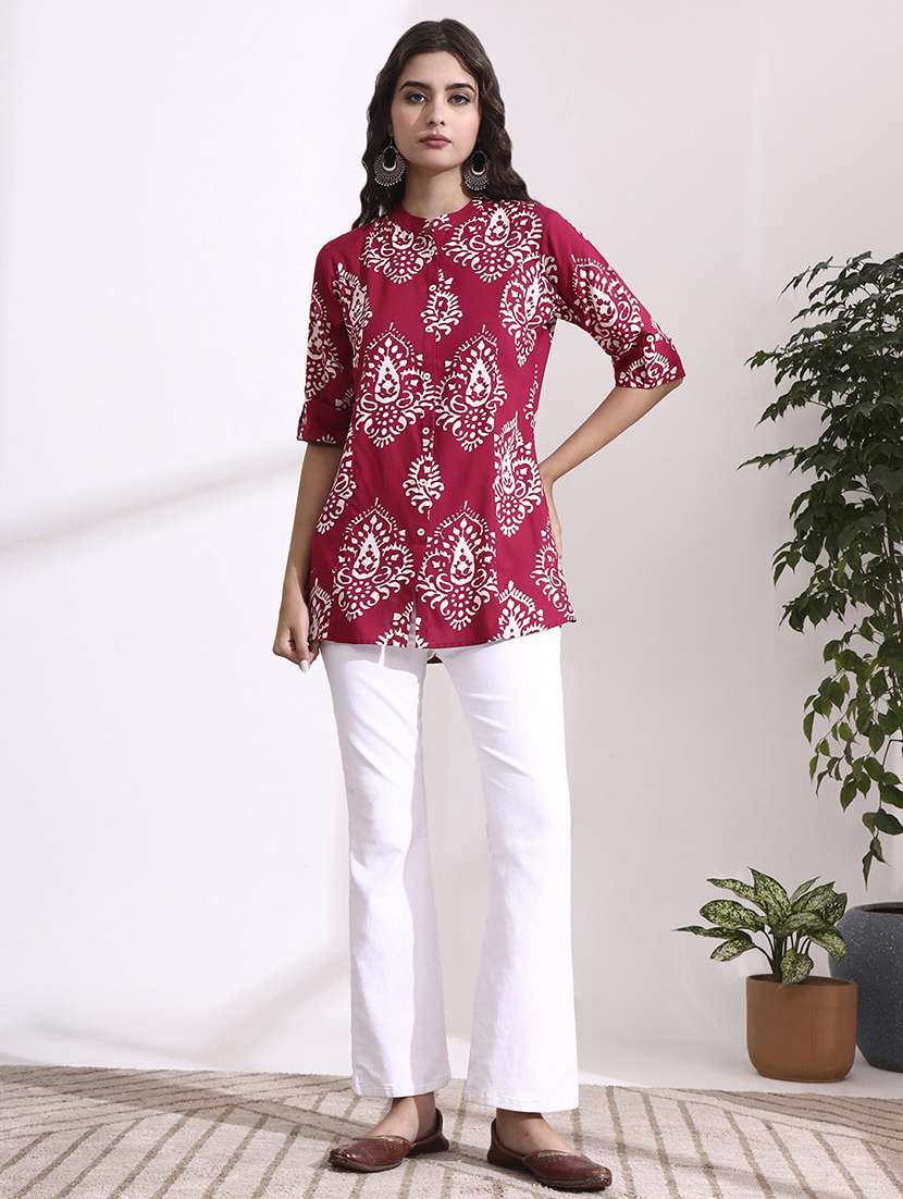 pink rayon regular top - 22436045 -  Standard Image - 5