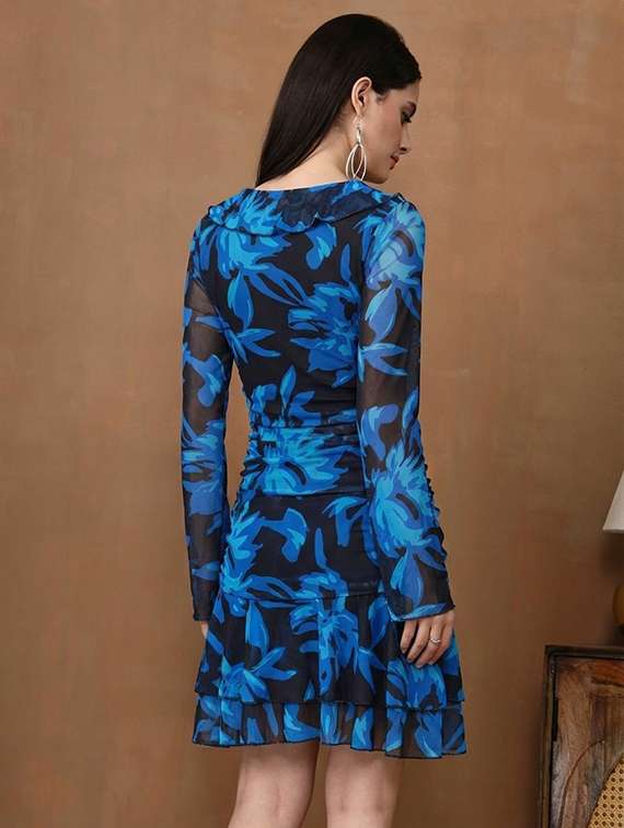 women printed long sleeve bodycon dress - 22436092 -  Standard Image - 3