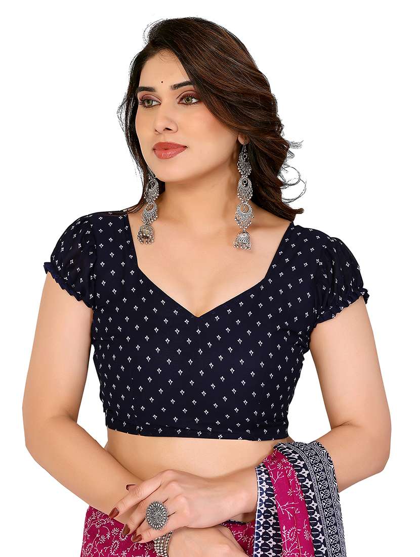 women pack of 2 printed combo saree with blouse - 22436897 -  Standard Image - 3