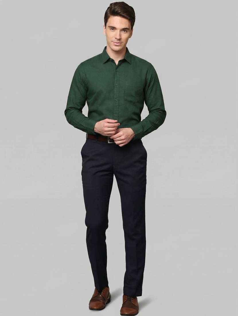 Men Solid Long Sleeve Regular Fit Formal Shirt - 22438089 -  Standard Image - 3