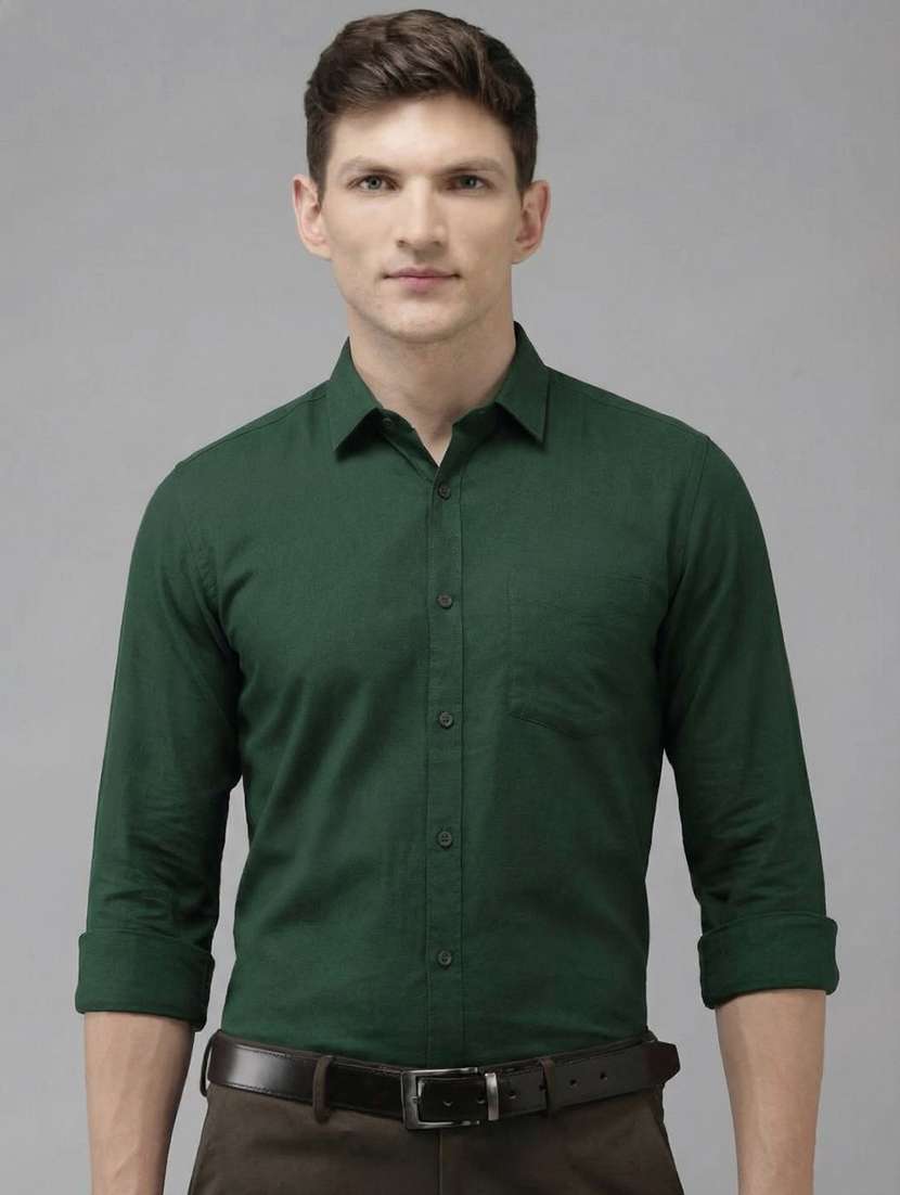 men solid long sleeve regular fit formal shirt
