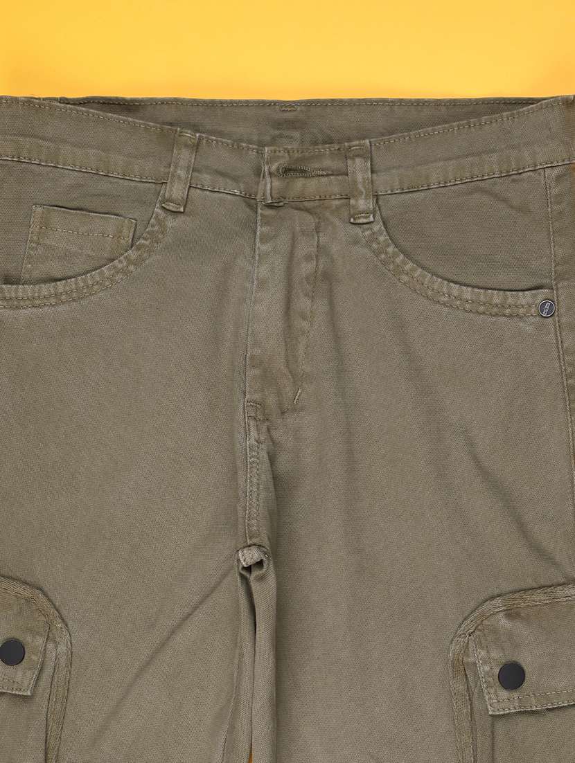 olive poly cotton plain jean - 22438169 -  Standard Image - 3