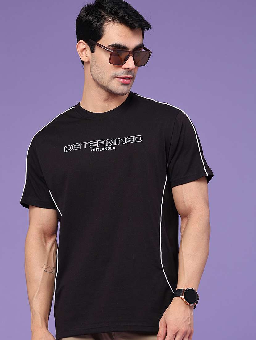 men printed short sleeve regular fit t-shirt