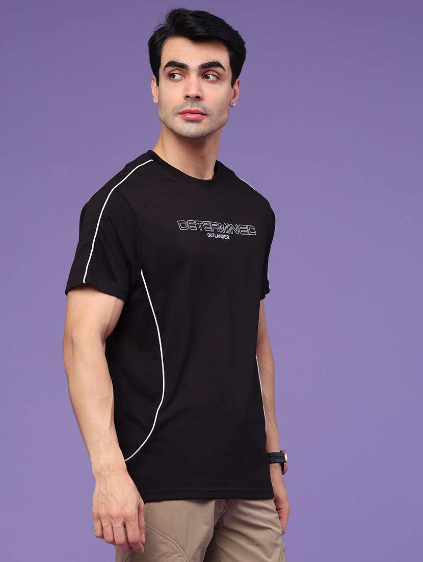 Men Printed Short Sleeve Regular Fit T-shirt - 22438274 -  Standard Image - 3