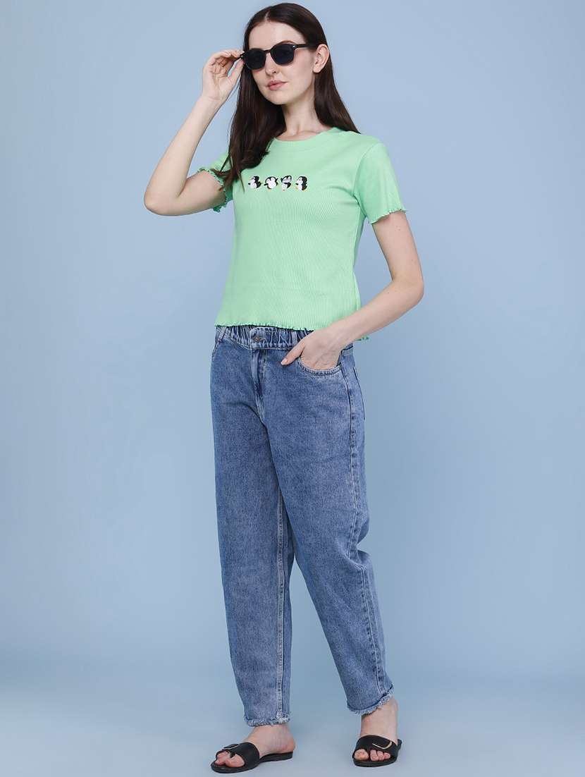 women embroidered round neck t-shirt - 22438313 -  Standard Image - 5