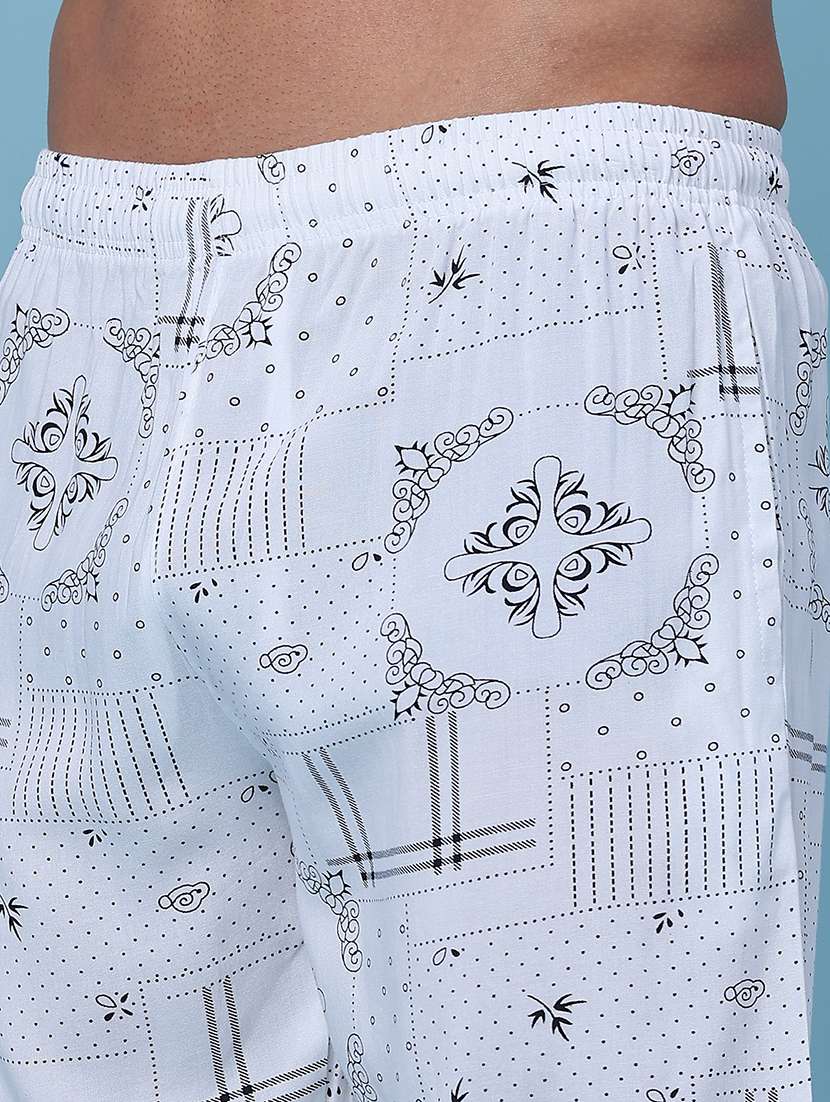 men printed short sleeves shirt and shorts co-ord set - 22438333 -  Standard Image - 5