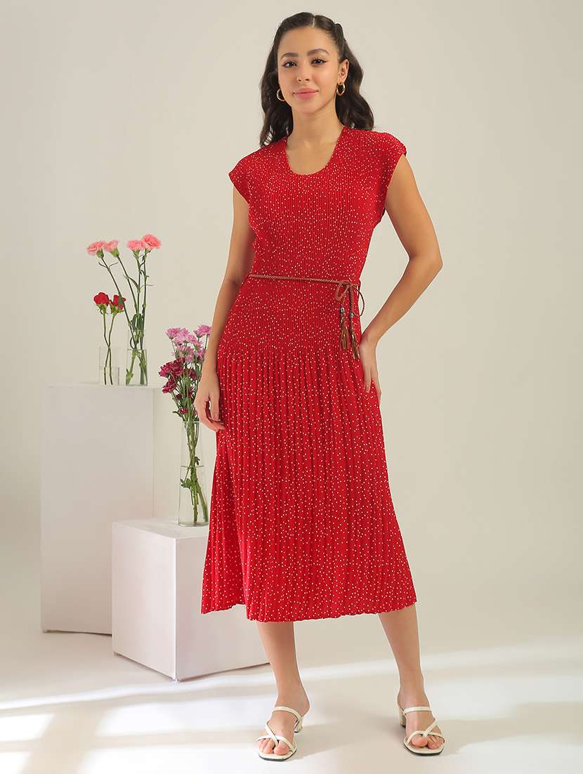 women printed polyester a-line dress - 22438427 -  Standard Image - 3