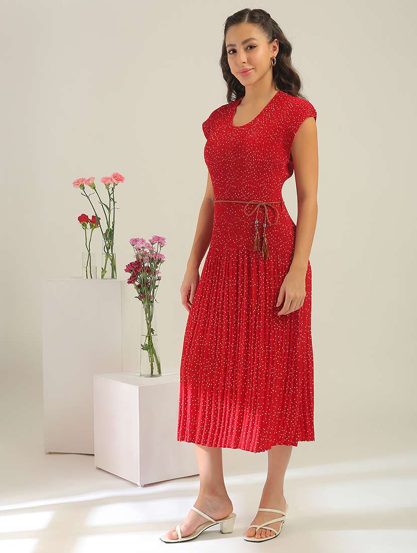 women printed polyester a-line dress - 22438427 -  Standard Image - 5