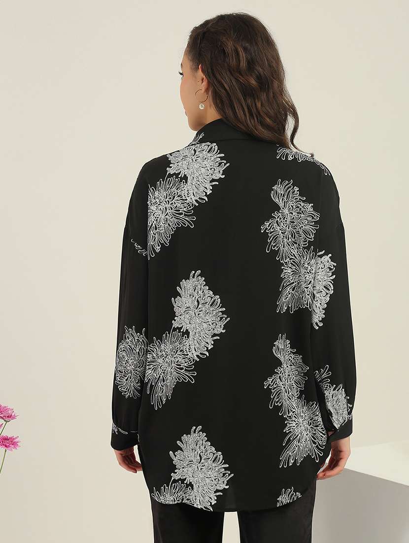 floral print polyester relaxed fit shirt - 22438458 -  Standard Image - 3