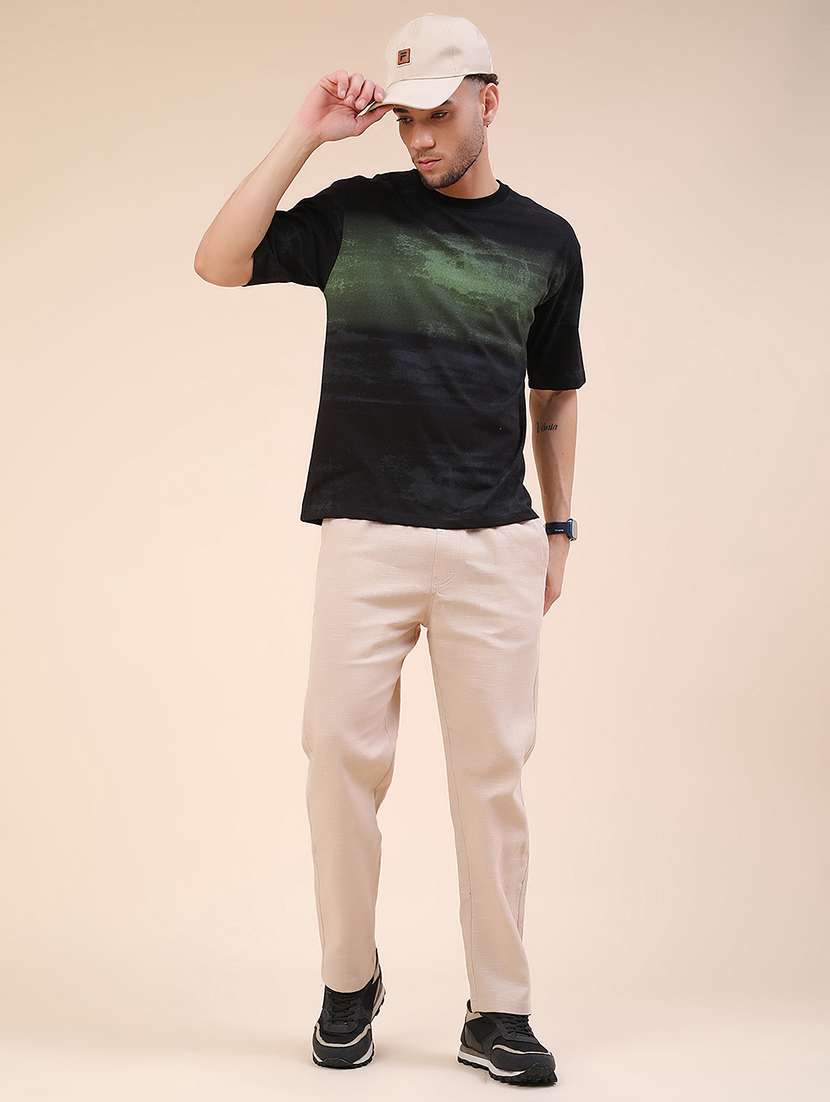 beige cotton  full length track pant - 22438576 -  Standard Image - 5