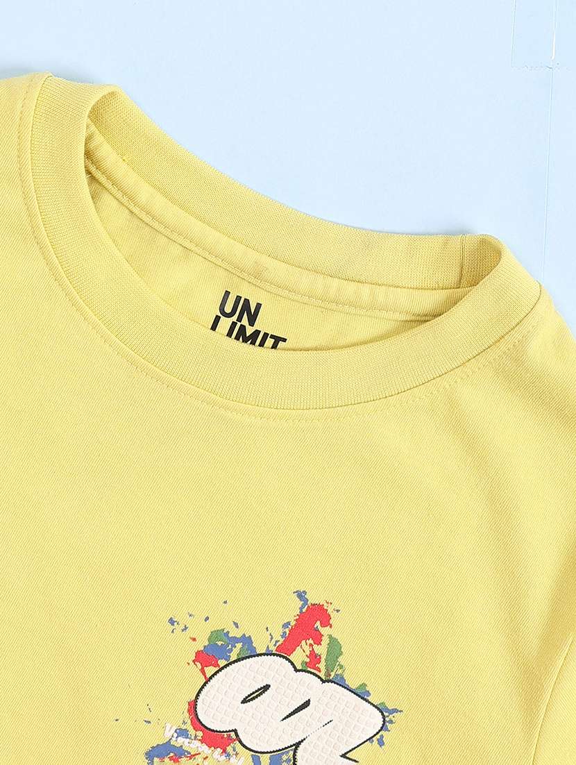 Boys Printed Short Sleeves Regular Fit T-shirt - 22438605 -  Standard Image - 3