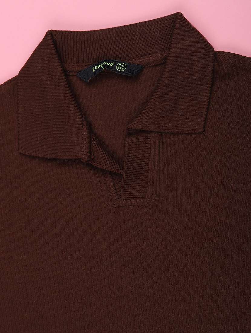Boys Self Design Short Sleeves Polo T-shirt - 22438613 -  Standard Image - 3