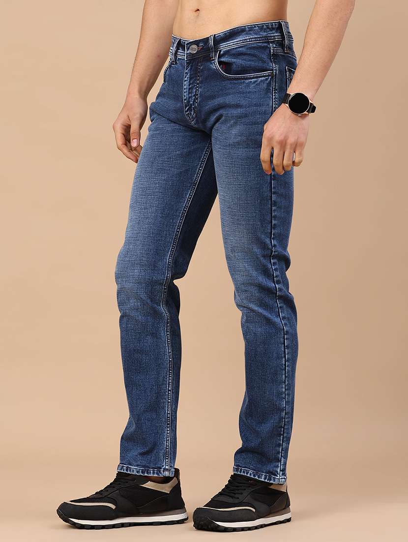 men washed mid rise full length slim fit jeans - 22438766 -  Standard Image - 3