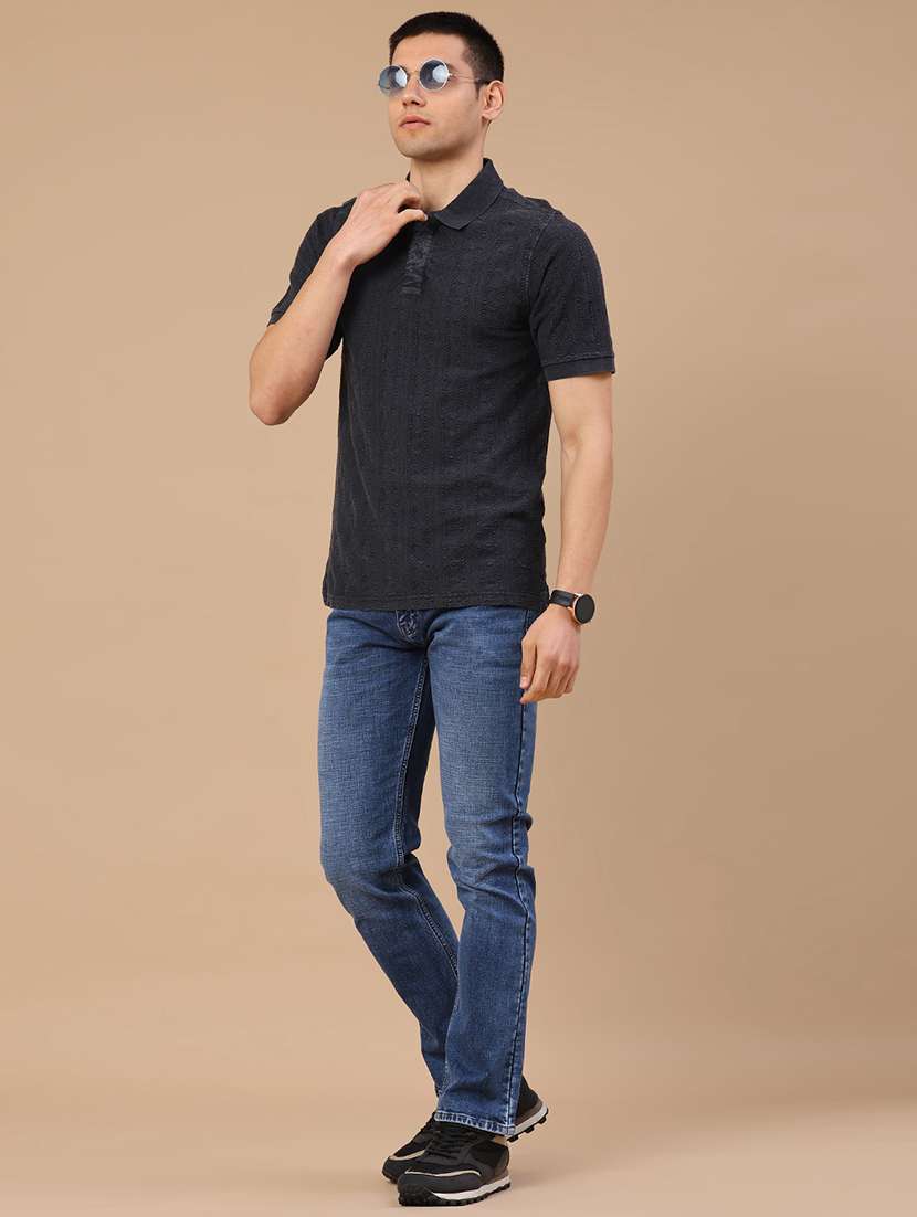 men washed mid rise full length slim fit jeans - 22438766 -  Standard Image - 5