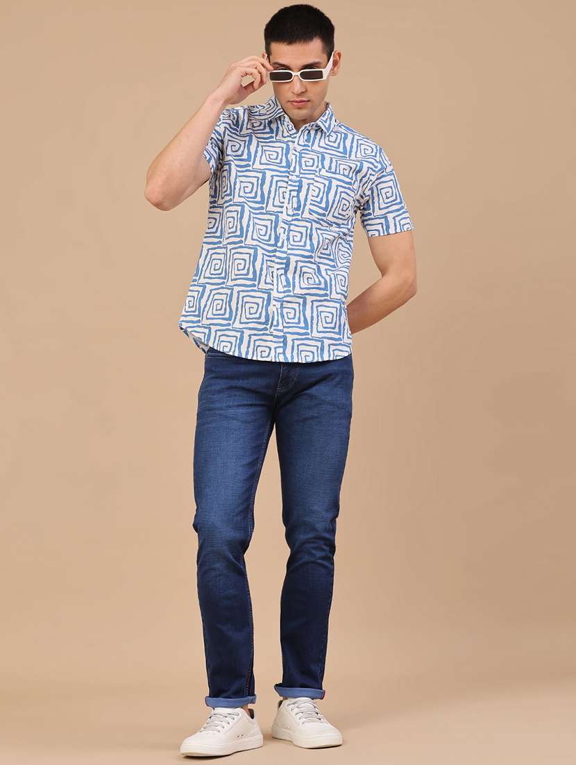 men washed mid rise full length slim fit jeans - 22438769 -  Standard Image - 5