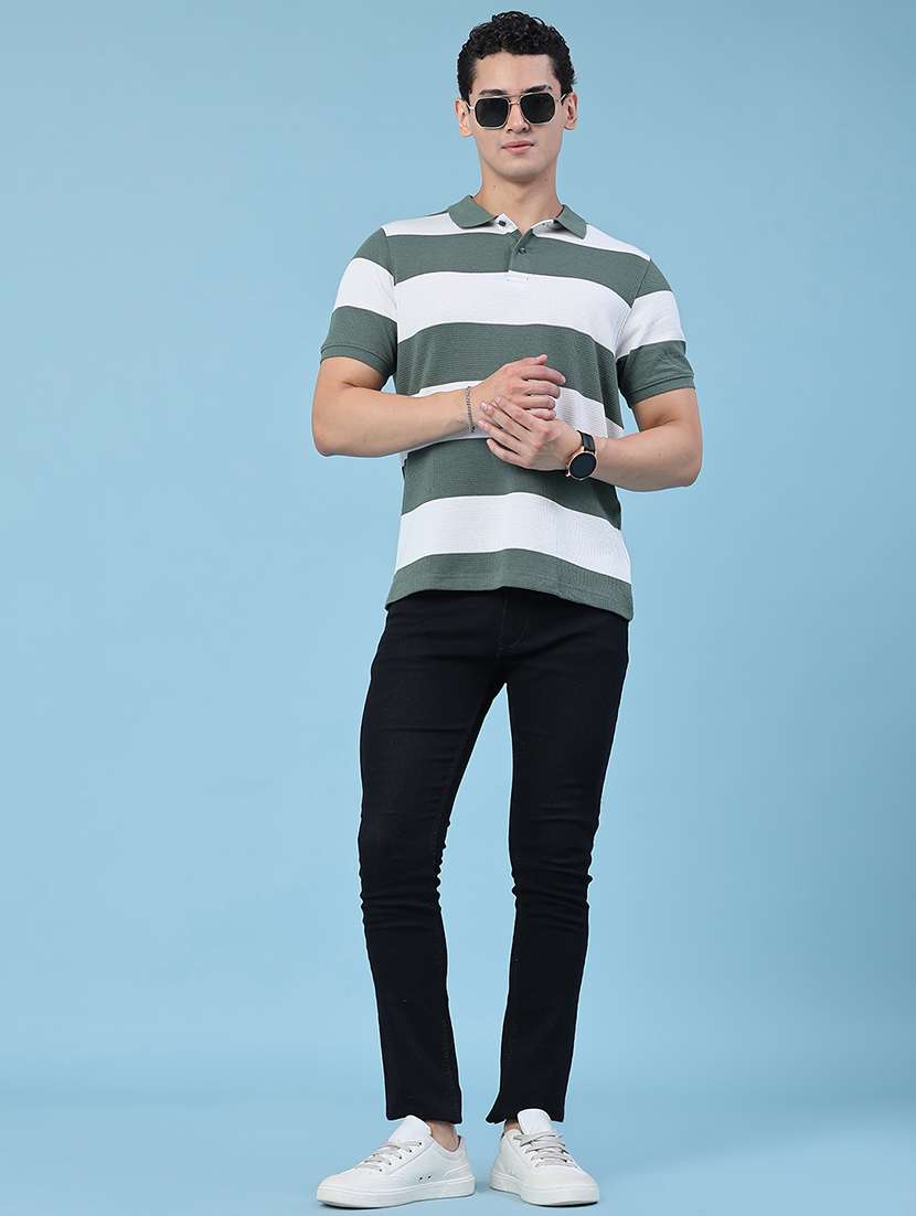 Men Printed Short Sleeves Regular Fit Polo T-shirt - 22438805 -  Standard Image - 5