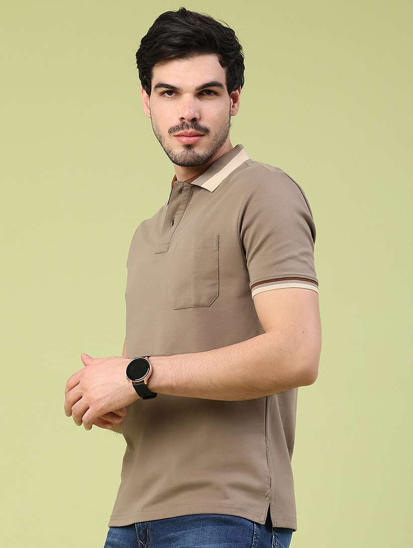 men solid short sleeve slim fit polo t-shirt - 22438807 -  Standard Image - 3