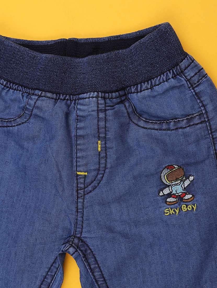 boys embroidered mid rise slim fit jeans - 22438872 -  Standard Image - 3