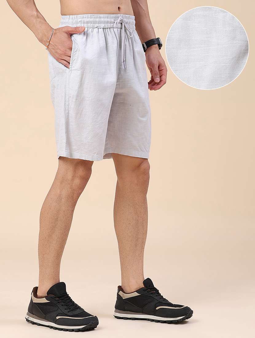 men solid mid rise regular fit shorts - 22439011 -  Standard Image - 3