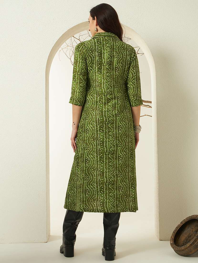 women bandhani three quarter sleeve ethnic shrug - 22439070 -  Standard Image - 5