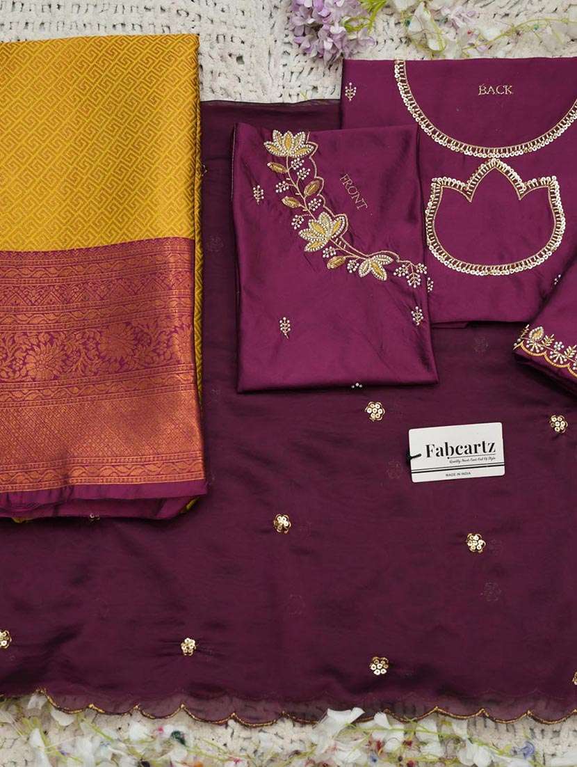 women self design flared unstitched lehenga choli set - 22439099 -  Standard Image - 3