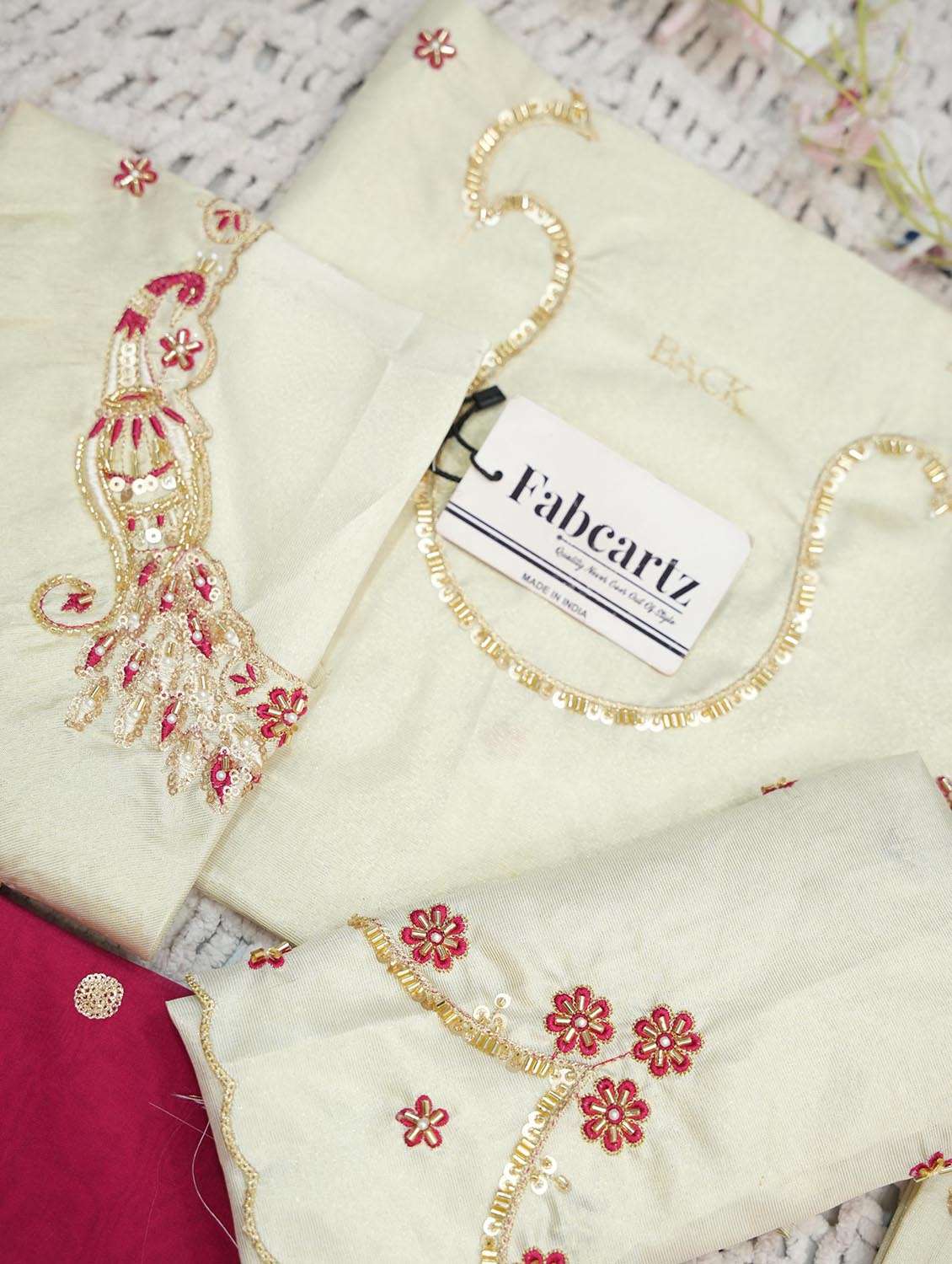 women embroidered flared unstitched lehenga choli set - 22439112 -  Standard Image - 3