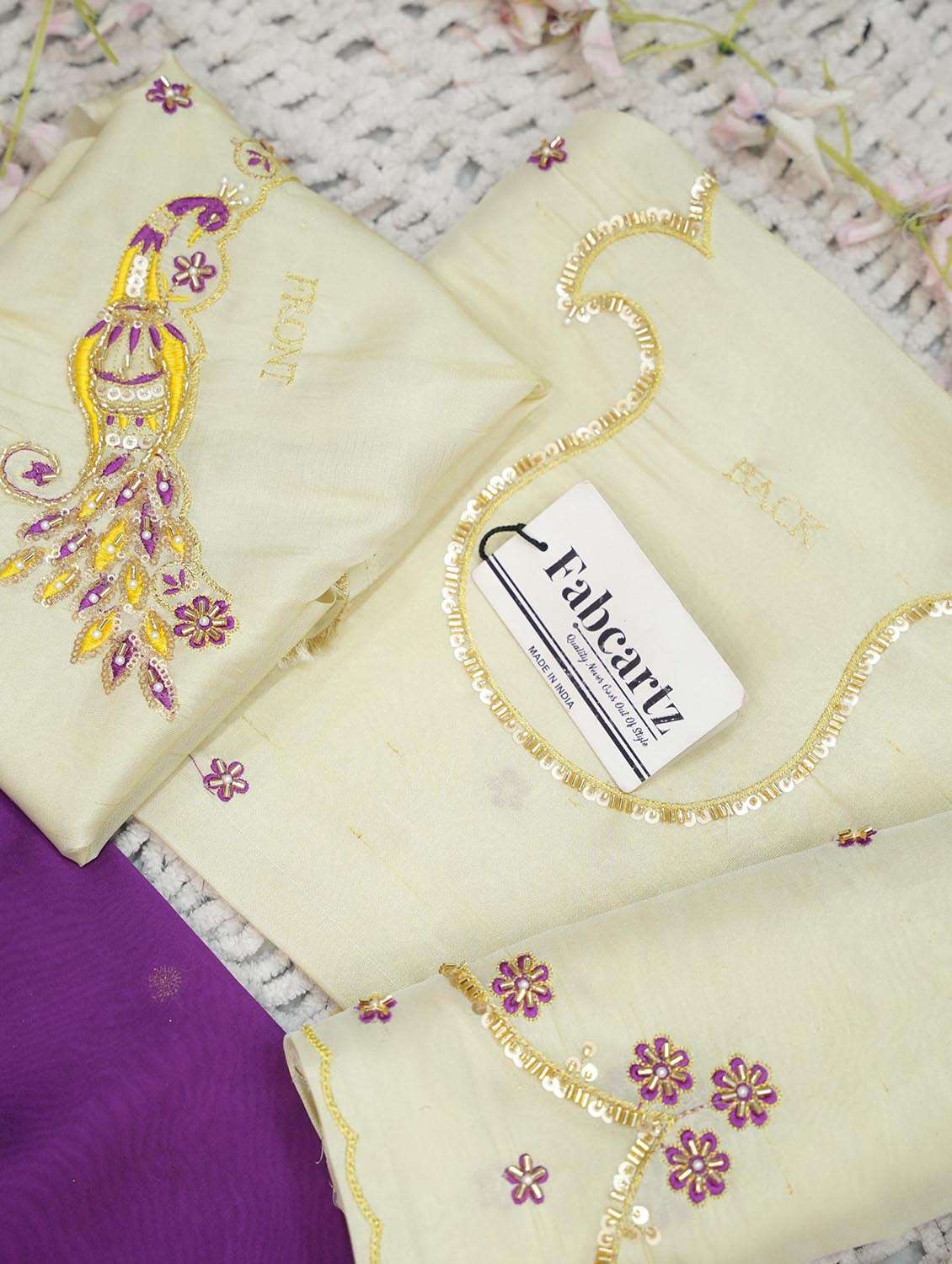 Women Embroidered Flared Unstitched Lehenga Choli Set - 22439116 -  Standard Image - 3