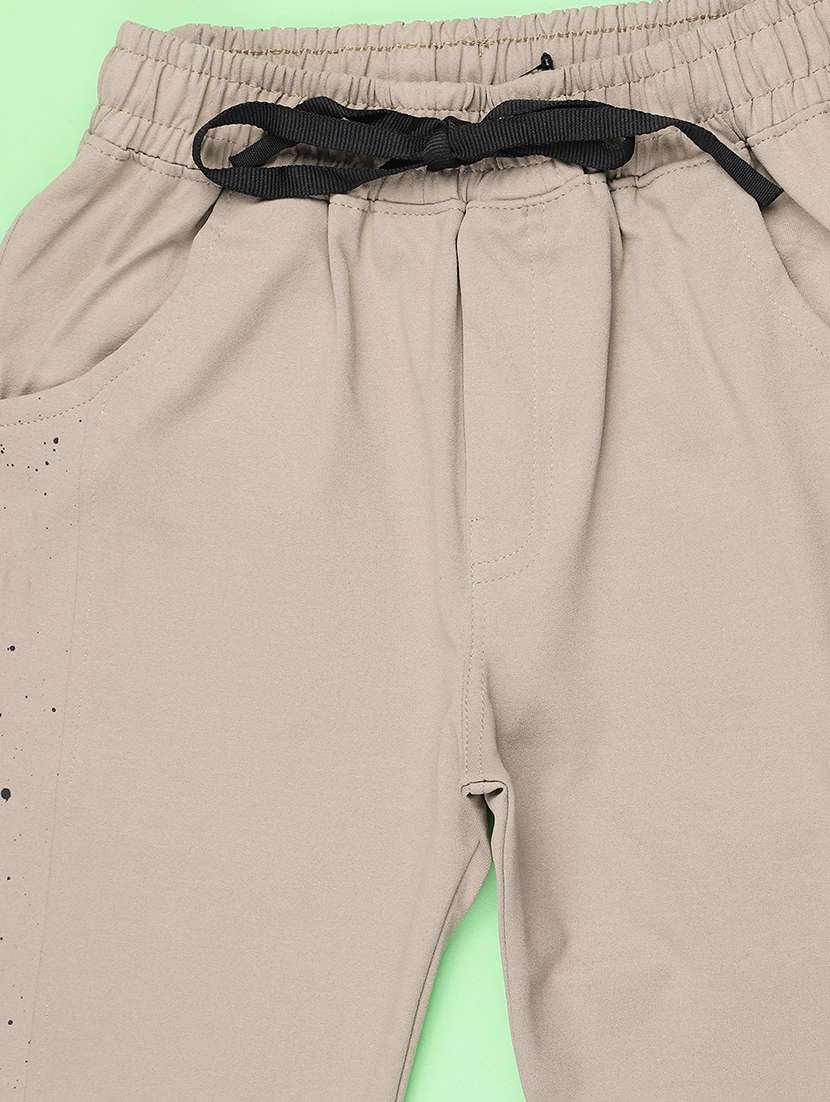 boys solid mid rise slim fit track pant - 22439285 -  Standard Image - 3
