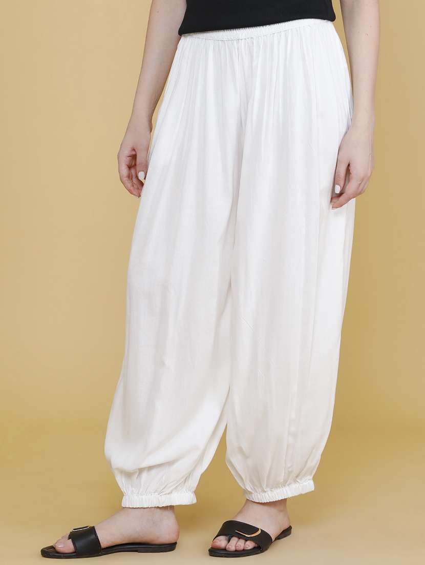 women solid mid rise harem salwar - 22439291 -  Standard Image - 3