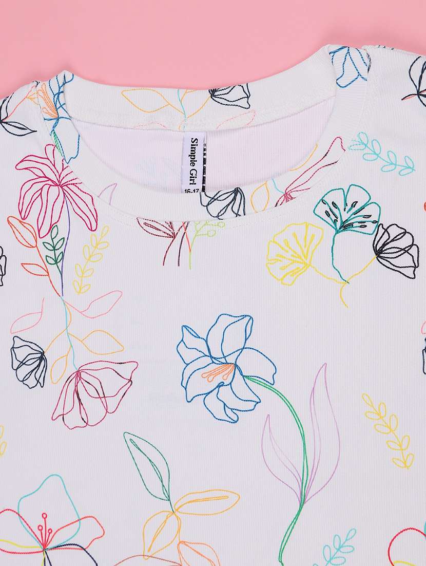 girls printed round neck short sleeves tee - 22439380 -  Standard Image - 3