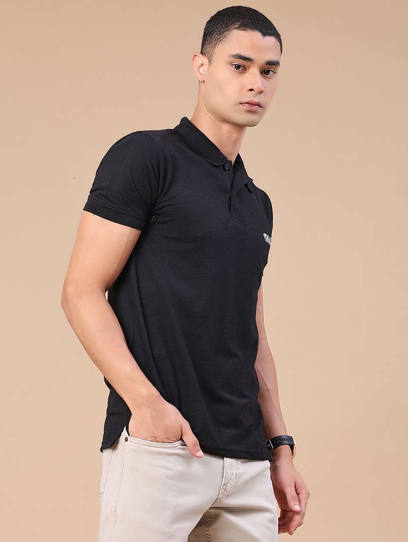 men solid short sleeve regular fit polo t-shirt - 22439409 -  Standard Image - 3