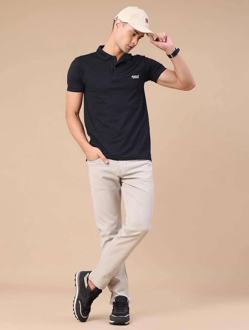 men solid short sleeve regular fit polo t-shirt - 22439409 -  Standard Image - 5